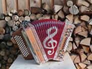 Steirische Harmonika Alpen Modell La Musica Rot G C F B 