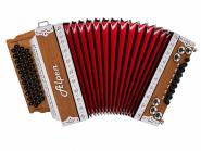 Steirische Harmonika Alpen Compact Nuss G C F B 