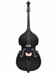 Oberkrainer Kontrabass Vollmassiv 1/2 Schwarz-Seidenmatt bundiert inkl. Gigbag 