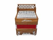 Alpen Harmonika Modell Mini Nussbaum G C F 