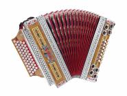 Steirische Harmonika Ekart A D G C mit Koffer & Riemen 