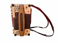 Steirische Harmonika Bassbodenleder Modell Kombi braun 