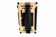 Steirische Harmonika Bassbodenleder Variante 2 + Ledereinsatz, schwarz 