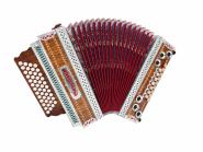 Steirische Harmonika G C F B Bayerland Modell Profi 4 S mit Koffer & Riemen 