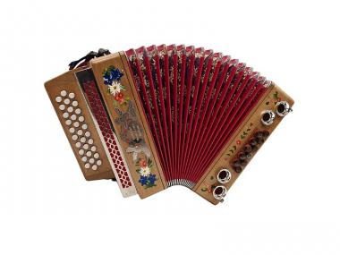 Steirische Harmonika G C F Kindermodell 3-reihig mit Koffer & Riemen 