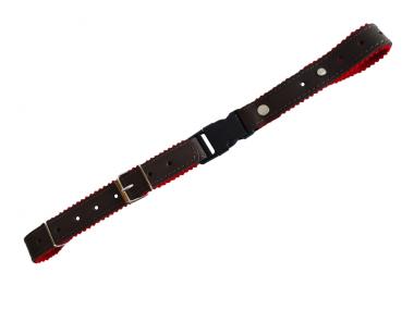 Alpenland Querriemen für Akkordeon/Harmonika - braun/rot 