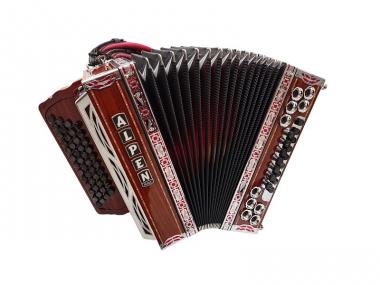 Steirische Harmonika G C F B Alpen Artist mit Koffer & Riemen 