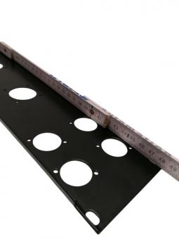 2 HE Rackblende 19'' Metall schwarz Rack-Panel 4x 32mm + 4 x 24 mm-XLR RK-2-L02 