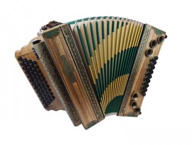 Kärntnerland Harmonika G C F B Modell Kaiserwald Profipaket Bassmidi + Mikros 
