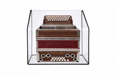Steirische Harmonika Abdeckhaube Staubschutz Cover Transparent, 3-reihig 