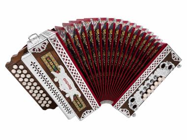 Steirische Harmonika G C F Bayerland mit Koffer & Riemen 