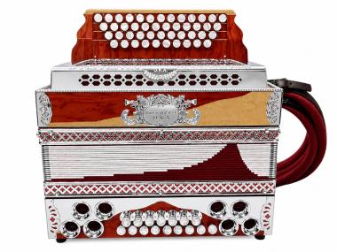 Steirische Harmonika O.R.A Millenium F b es as X-Bass mit Koffer & Riemen 