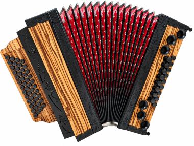 WoidBua Harmonika Modell Zebrano-Black G C F B 