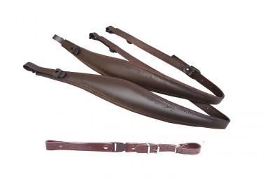 Harmonikariemen Elegant braun + Querriemen 