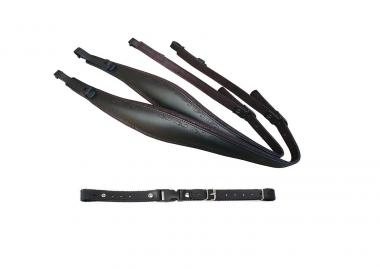Harmonikariemen Elegant schwarz + Querriemen 