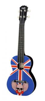 Korala Konzert Ukulele PUC-30-003 Poly Uke Union Jack with Skull 