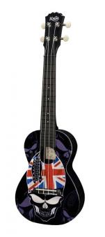 Korala Konzert Ukulele Poly Uke PUC-30-004 Skull with Union Jack Hat 