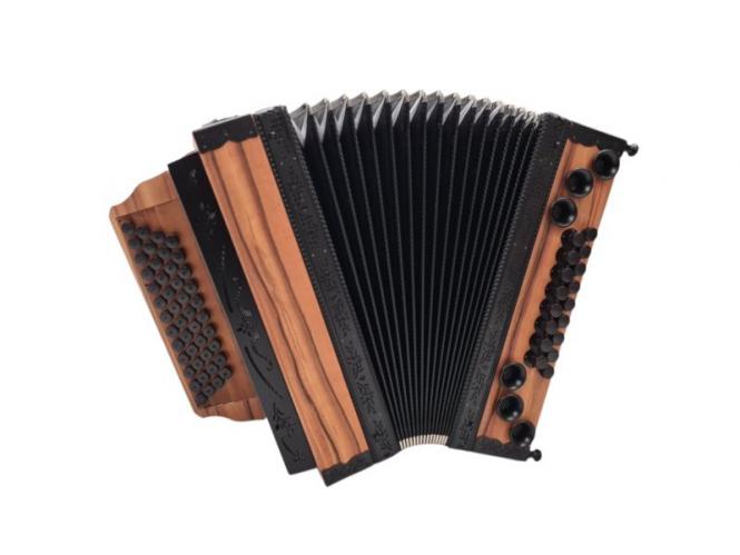 WoidBua Harmonika Modell Apfel-Black G C F B 