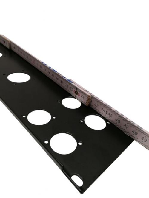 2 HE Rackblende 19'' Metall schwarz Rack-Panel 4x 32mm + 4 x 24 mm-XLR RK-2-L02 
