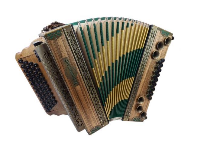 Kärntnerland Harmonika G C F B Modell Kaiserwald Profipaket Bassmidi + Mikros 