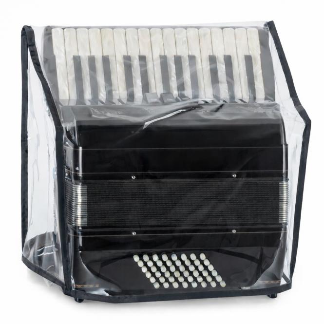 Akkordeon Abdeckhaube Staubschutz Cover Transparent, 48-Bässe 