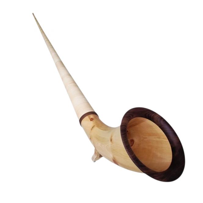 Alphorn Rieger Modell Spitzenklasse Zirbe Arve Tonart F inkl. Tasche & Mundstück 