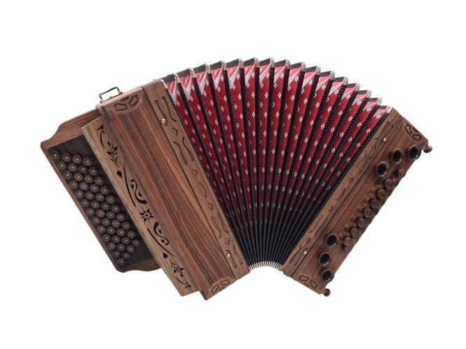 WoidBua Harmonika Modell Mini Nussbaum G C F B 