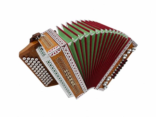 Steirische Harmonika Hohner Alpina IVD A D G C mit Koffer & Riemen 