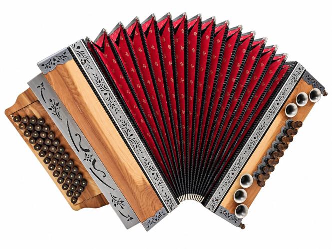 WoidBua Harmonika Modell Zwetschke G C F B 