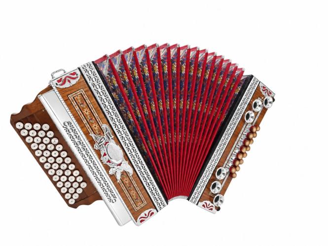 Steirische Harmonika Kärntnerland-Schwarz B es as des mit Koffer & Riemen 