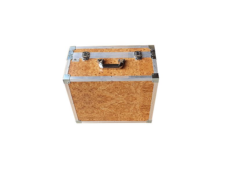 Steirische Harmonika Koffer Flightcase Wurzelholz für 4-reihige Harmonika