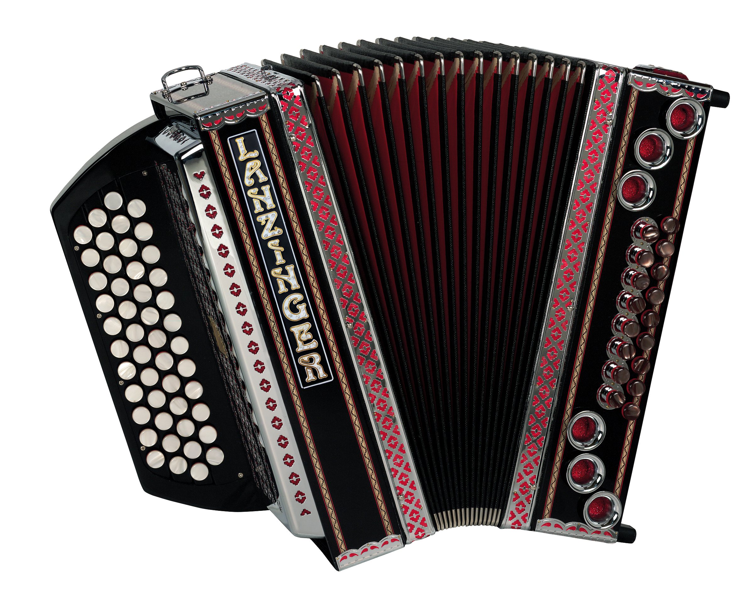 Lanzinger Harmonika 34 Classic Schwarz "Stumm für Midi"