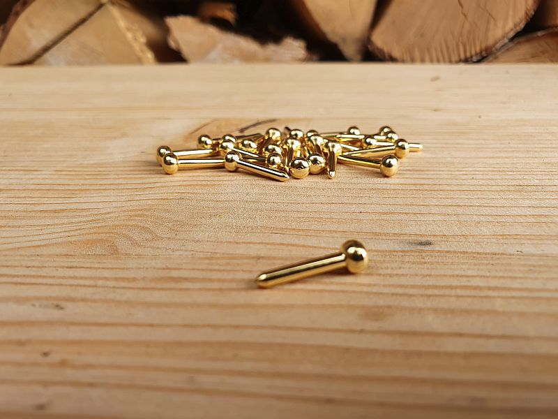 Balgpins 2,5 x 19 mm Messing