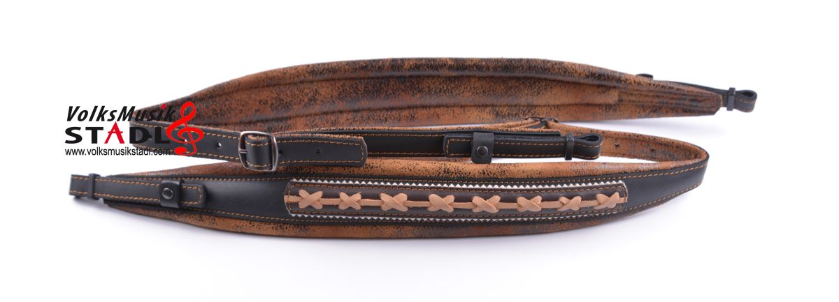 Alpenland Harmonikariemen "Extravagant" Brown-Vintage